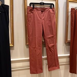 Theory Straight-Leg Pants in Dusty Rose